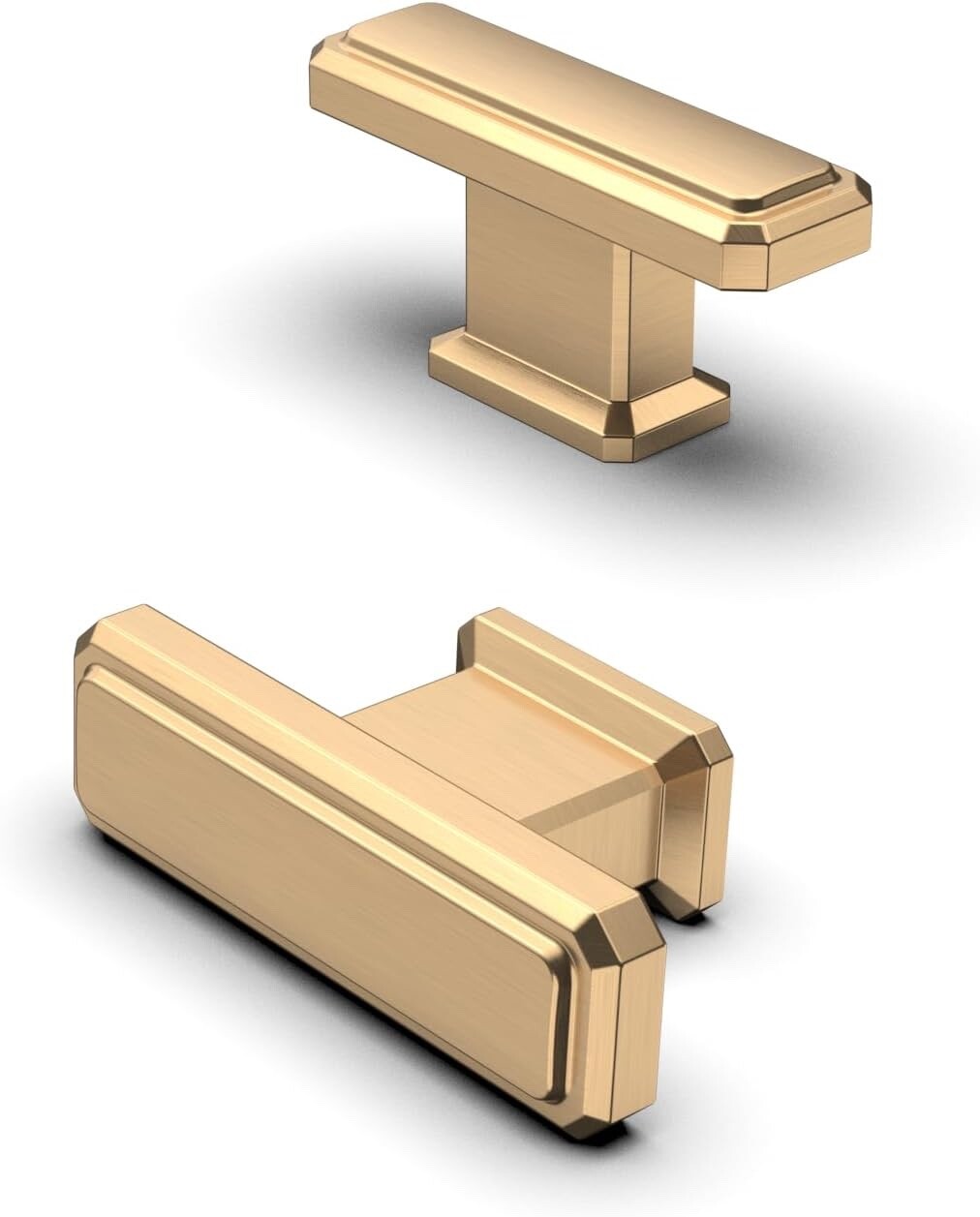 8 pcs Cabinet Knobs Pulls Handles, Champagne Bronze Drawer Pulls Door Handles