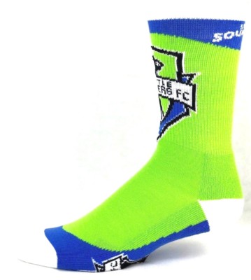 Seattle Sounders Soccer Green Blue & Black Logo Bottom Deuce Crew Socks