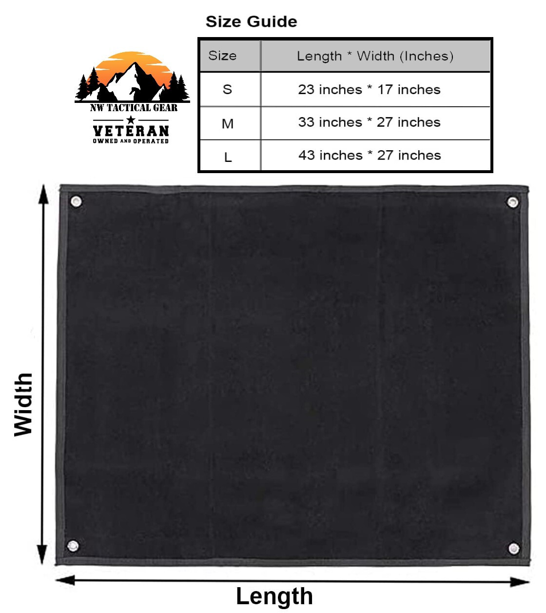 Large Tactical Morale Patch Panel Display Foldable Storage Military