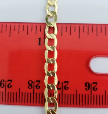 Pre-owned Necklace Clearance 10k Yellow Gold 4.5mm Cuban Curb Link Chain  24 Inches