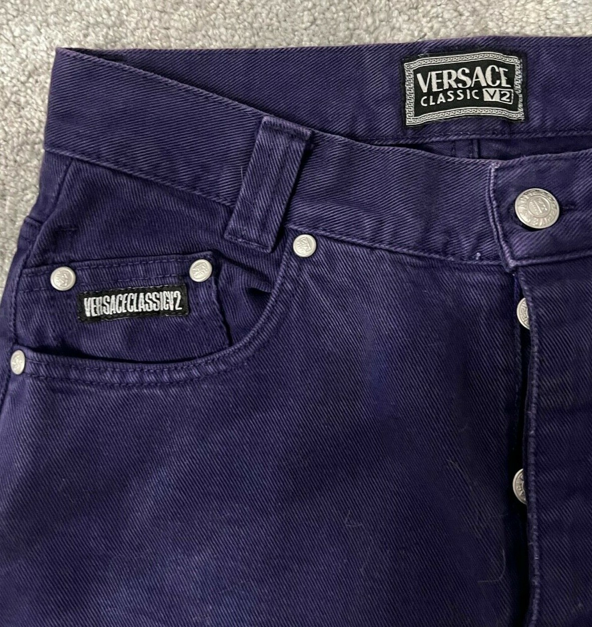 デニム・ジーパン VERSACE Women Denim Pants 1018790 1A133421D800 Blue Versace Jeans Couture Blue Denim Jeans Size 26 | eBay