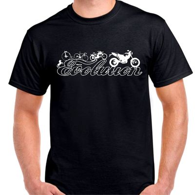 Evolution belief science motor cycle magical flowers pretty T shirt