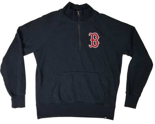 47 Brand BOSTON RED SOX Pullover Mock Neck 1/4 Zip Navy Blue