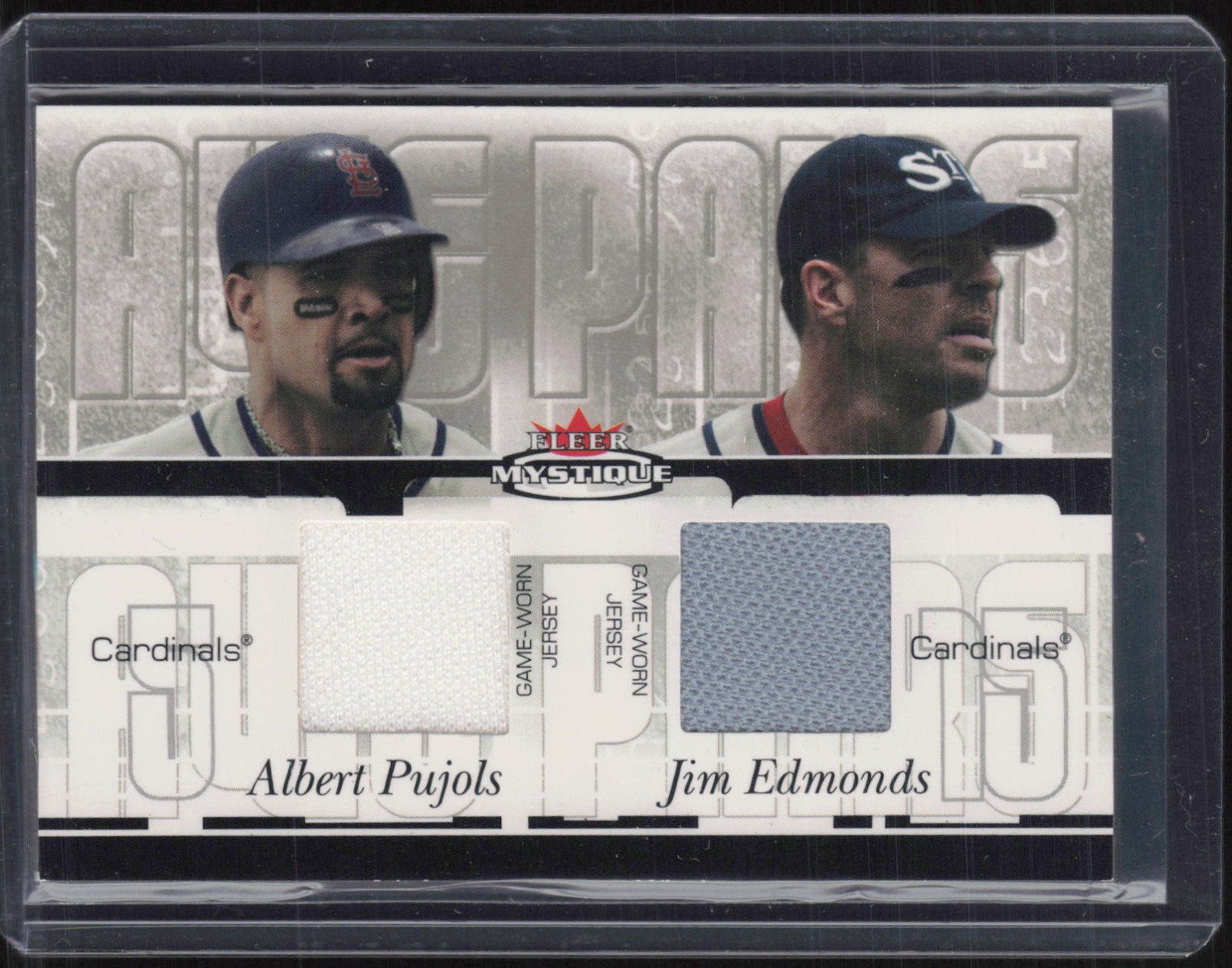2003 Fleer Mystique Albert Pujols Jim Edmunds /100 Game Used Jersey