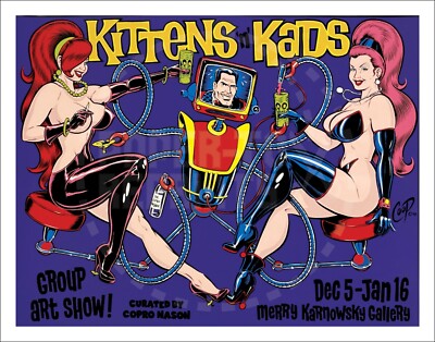 KITTENS 'N' KADS POSTER - ARTIST: COOP - EVENT ADVERTISING POSTER REPRINT