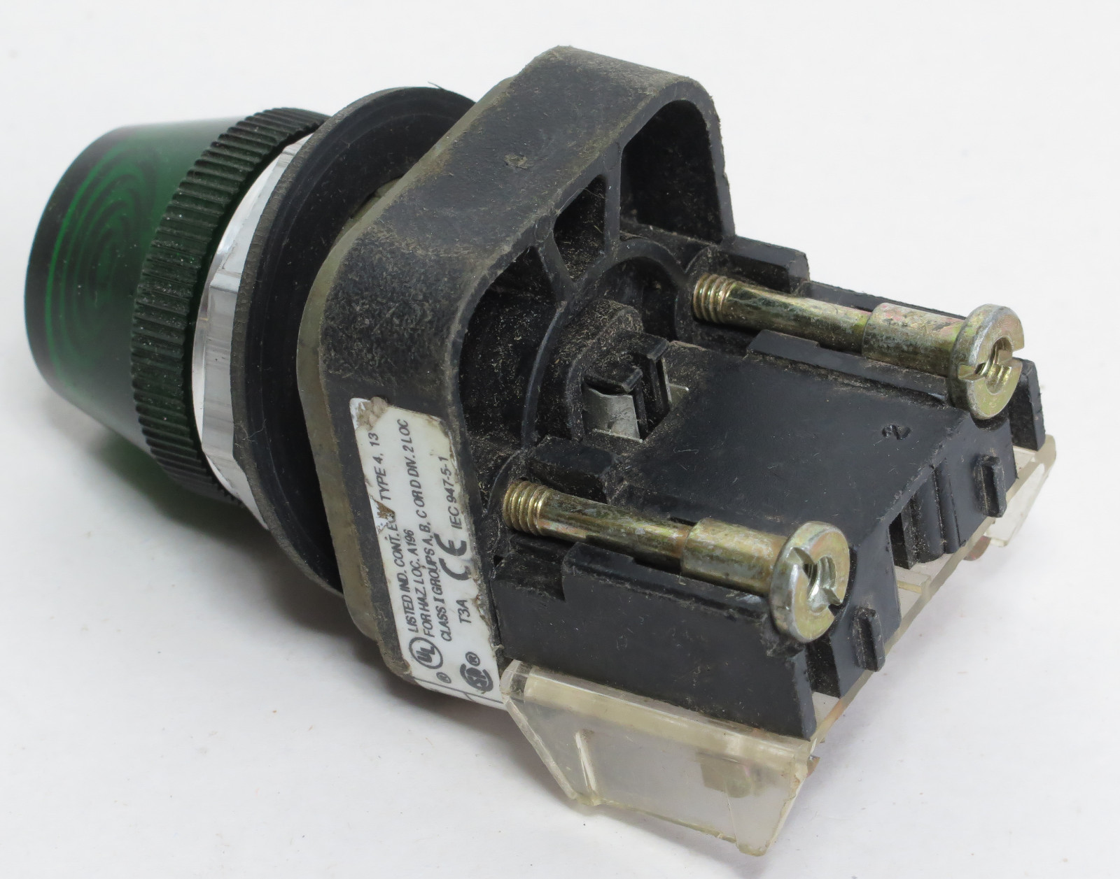 ALLEN-BRADLEY 800T-Q10 PILOT LIGHT, GREEN, 120VAC, NEW BULB, TESTED