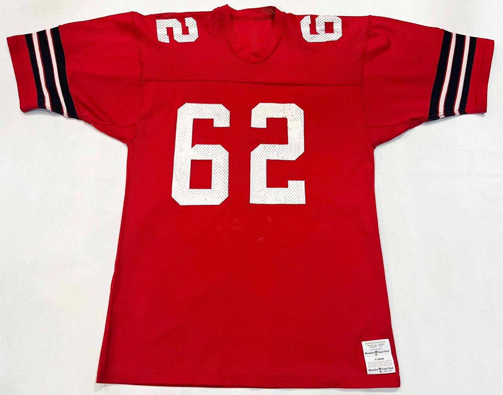 Vintage Sand Knit #62 Football Jersey XL Red USA Screened | eBay Vintage Sand Knit #62 Football Jersey XL Red USA Screened | eBay