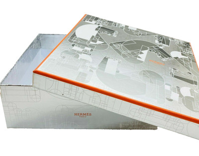 HERMES EMPTY MULTICOLOR  GIFT BOX - SILVER  