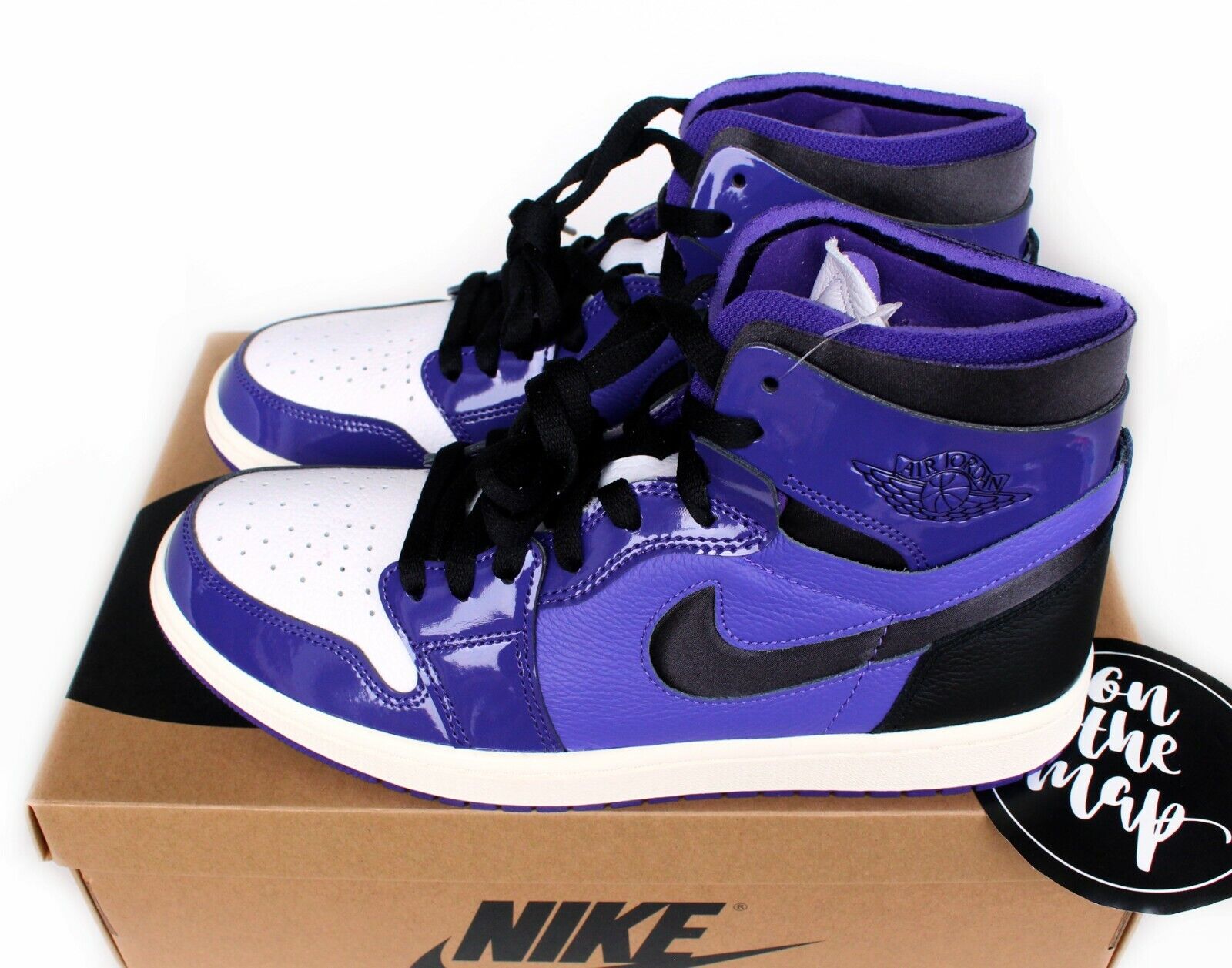 Nike Air Jordan 1 Retro High Zoom CMFT W Purple Patent UK 5 Nike Air Jordan 1 Retro High Zoom CMFT W Purple Patent UK 5