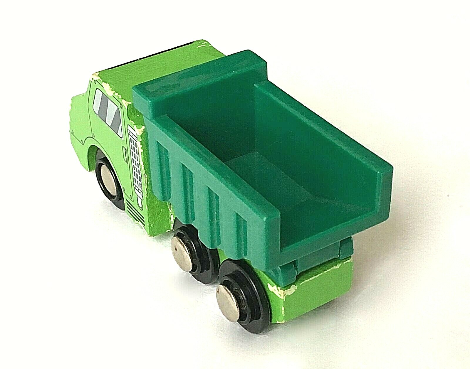 Green Dump Truck Wooden Train Toy