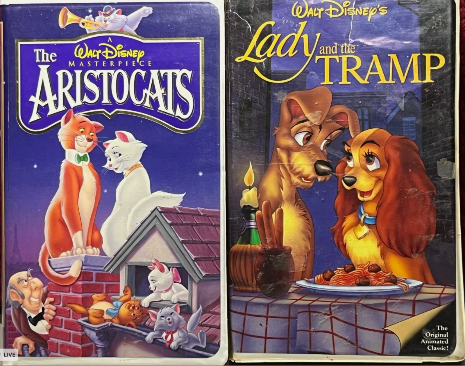 Cats & Dogs VHS: The Aristocats / Lady and the Tramp | eBay