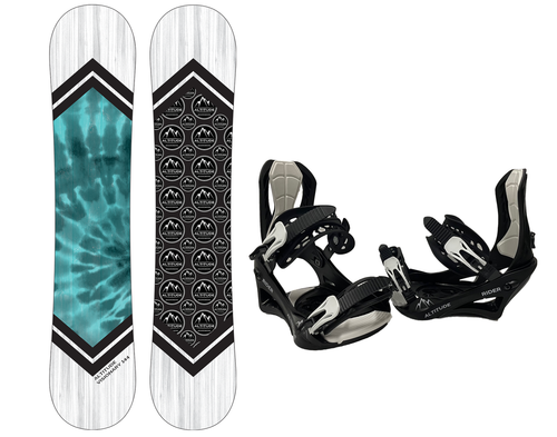 ALTITUDE WOMEN'S VISIONARY ALL-MOUNTAIN SNOWBOARD + RIDER BINDINGS S/M 6.5-9