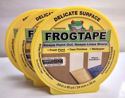 Frog Tape Delicate Surface Painters Tape - .94in x 60yds (3 Rolls)