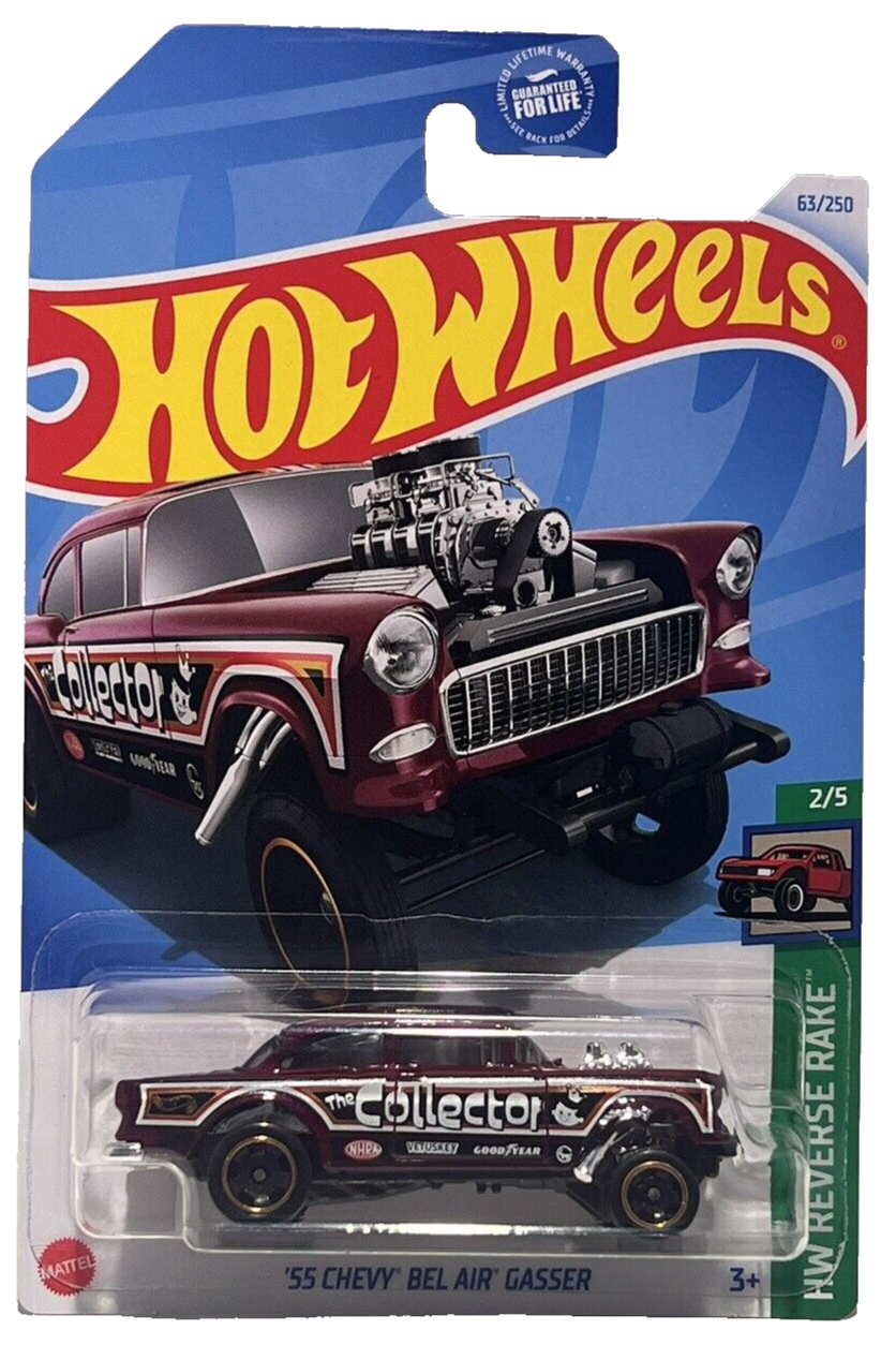 スーパートレジャーハント'55 CHEVY BEL AIR GASSER HOTWHEELS 55 CHEVY BEL AIR GASSER #63/250 HW REVERSE RAKE 2