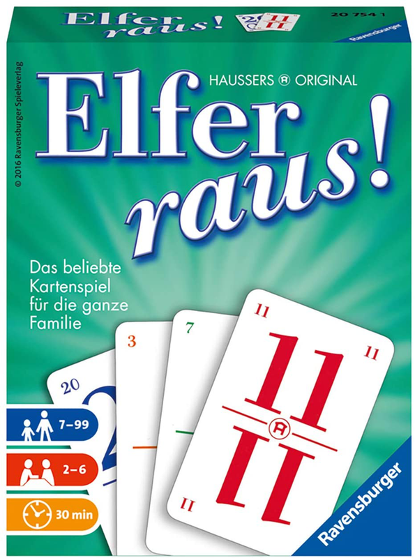 Ravensburger - Elfer Raus - Kartenspiel Kartenlegespiel Legespiel 11er Raus