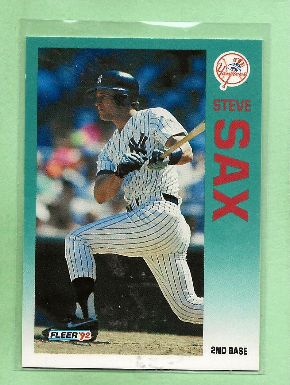 STEVE SAX - 1992 Fleer - #244 - Yankees - Comb. Shipping | eBay