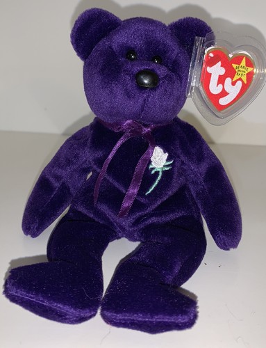 TY Beanie Babies - Princess Diana Bear with Tag Errors Mint