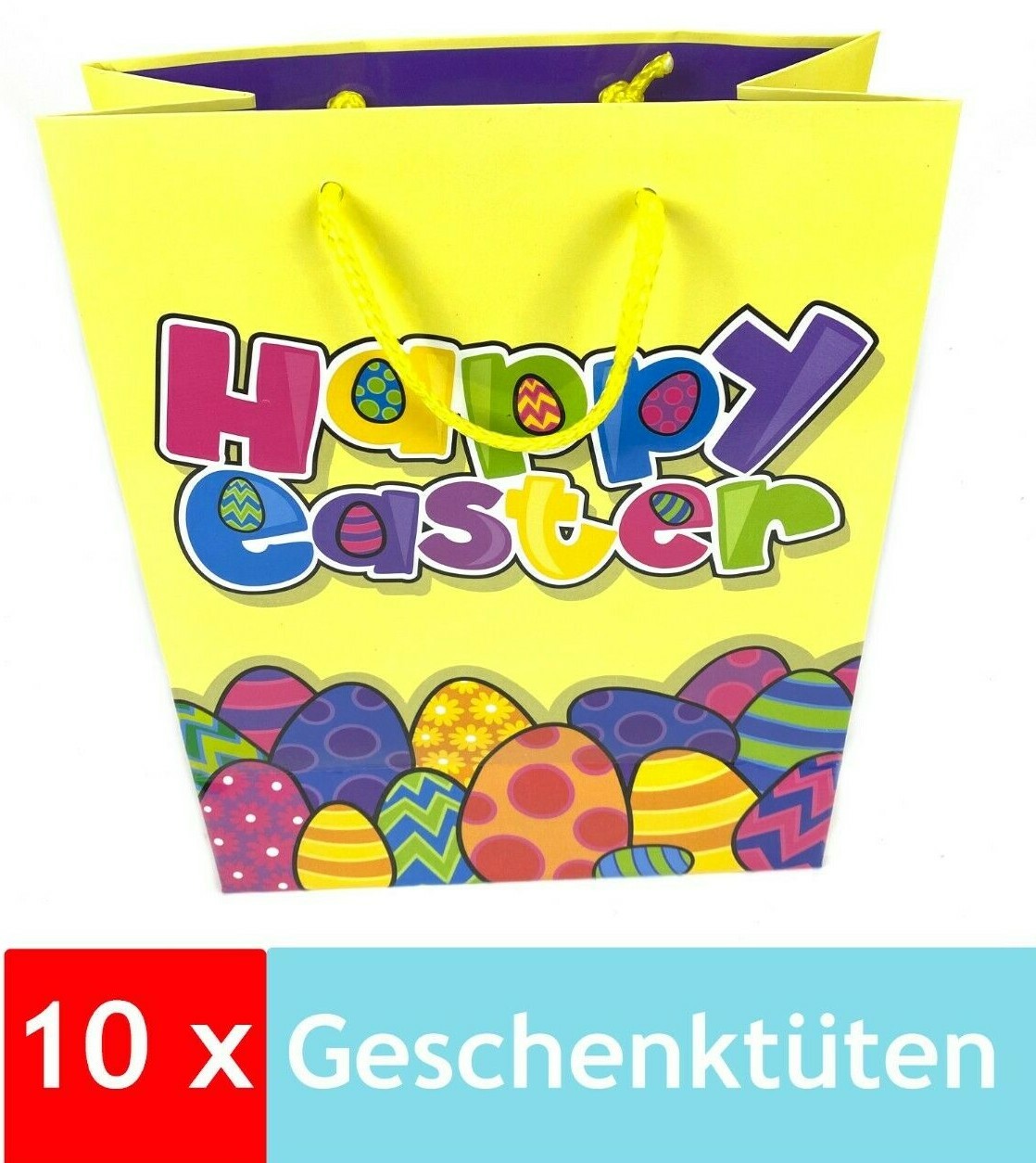 10 Geschenktüten Ostern Happy Easter Tasche Groß Geschenk Beutel Osterhase