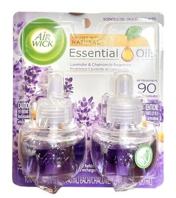Air Wick LAVENDER & CHAMOMILE Scent Air Freshener - Pack of 2 Refills 1.34 oz