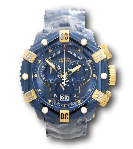Pre-owned Invicta Reserve Huracan Blue Label Edition Men's 53mm Chronograph Watch 36633