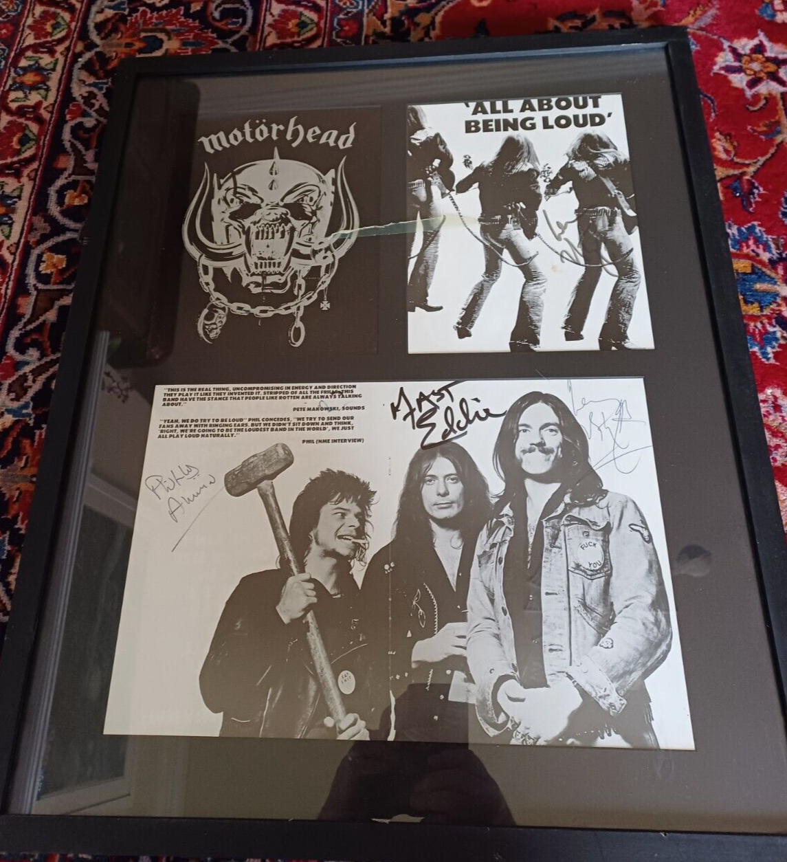 MOTORHEAD AUTOGRAPH / TWICE SIGNED 1977 TOUR PROGRAMME