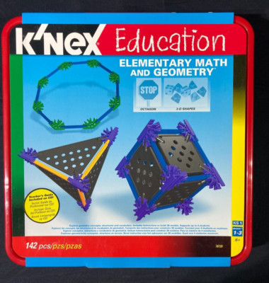 K'Nex Education Elementary Math & Geometry Set 142 pcs 3D Shapes STEM Kit Set