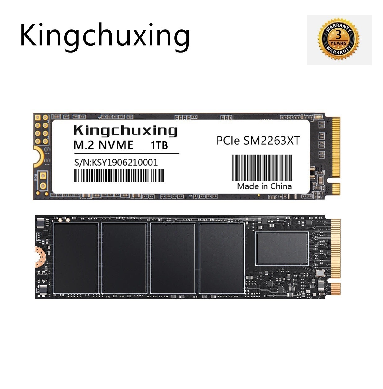 Kinchuxing 512GB-1TB M.2 2280 SSD PCIe Gen 3.0 x 4 NVMe 1.3 Solid State Drives*