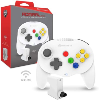 N64 - ''Admiral'' Premium Wireless BT Controller for N64 (White) - Hyperkin