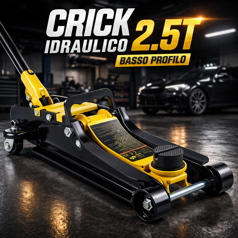 Cric Idraulico Auto 2.5T Sollevatore Pneumatico Low Profile Floor Jack Acciaio