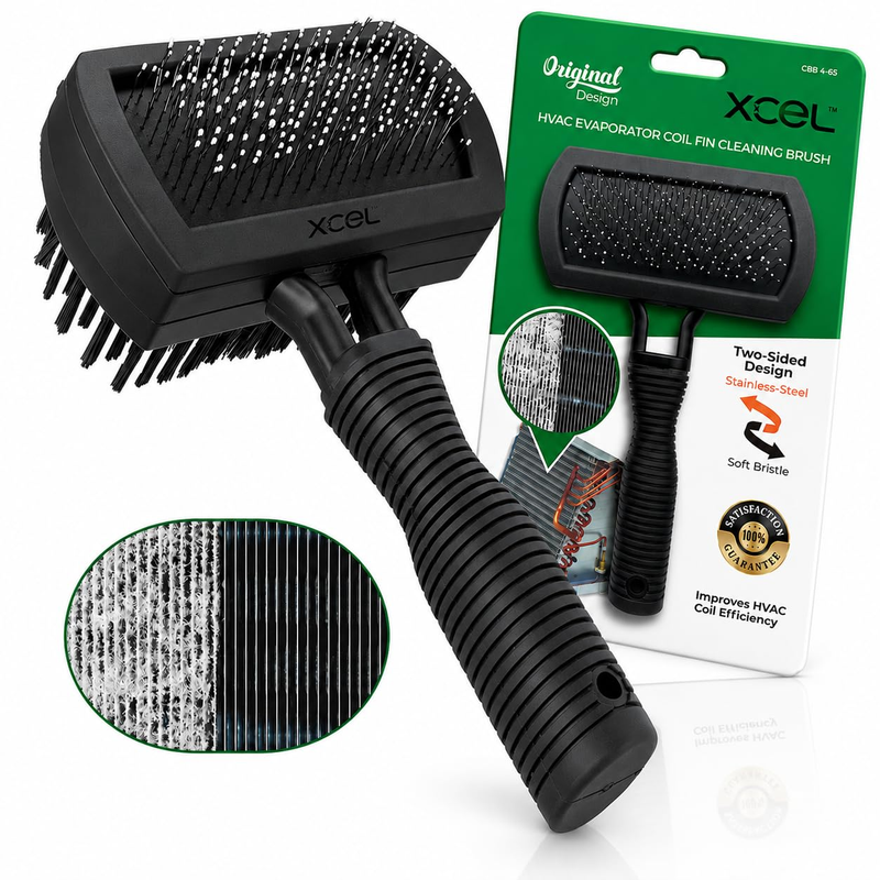 AC Coil Cleaning Brush & Fin Cleaner Comb for HVAC Evaporator & Condenser