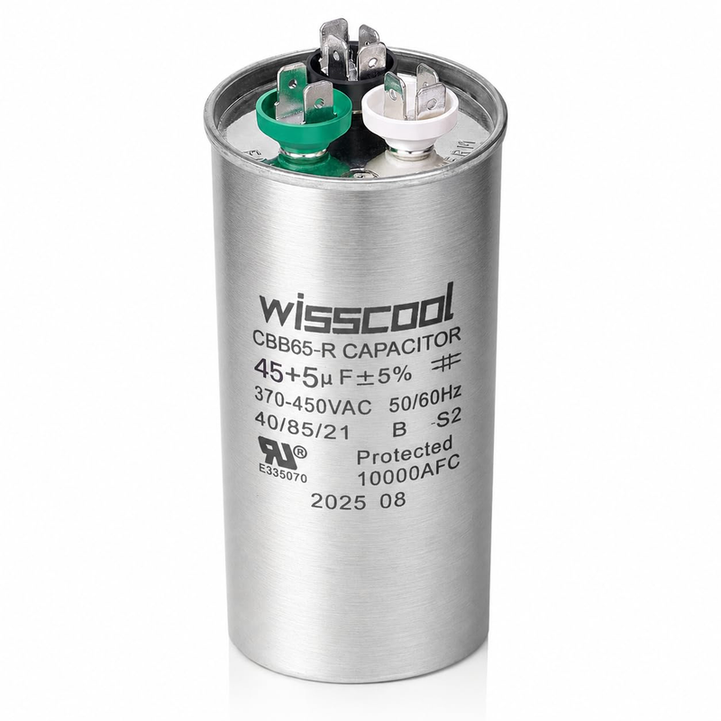 UL 45+5Uf 370V/440VAC CBB65 AC Capacitor for Heat Pump Air Conditioner