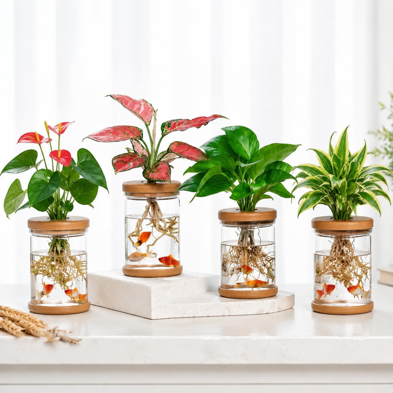 Propagation Vase, Transparent Glass Planter Pot, Hydroponic Decor for Home Offic