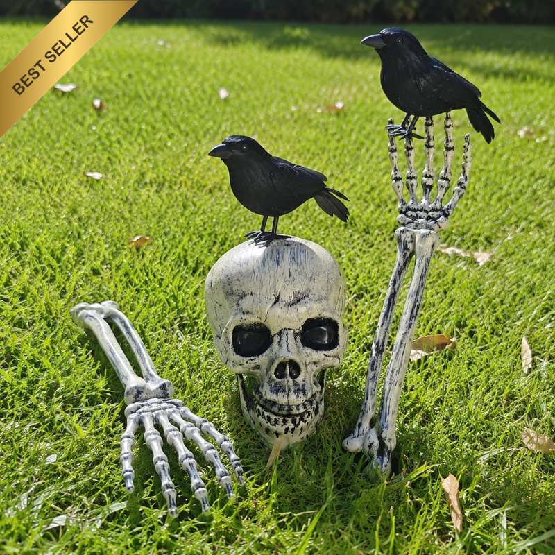 Halloween Skeleton Stakes Decorations Outdoor, 5PCS Skeleton Hands Yard Stakes S