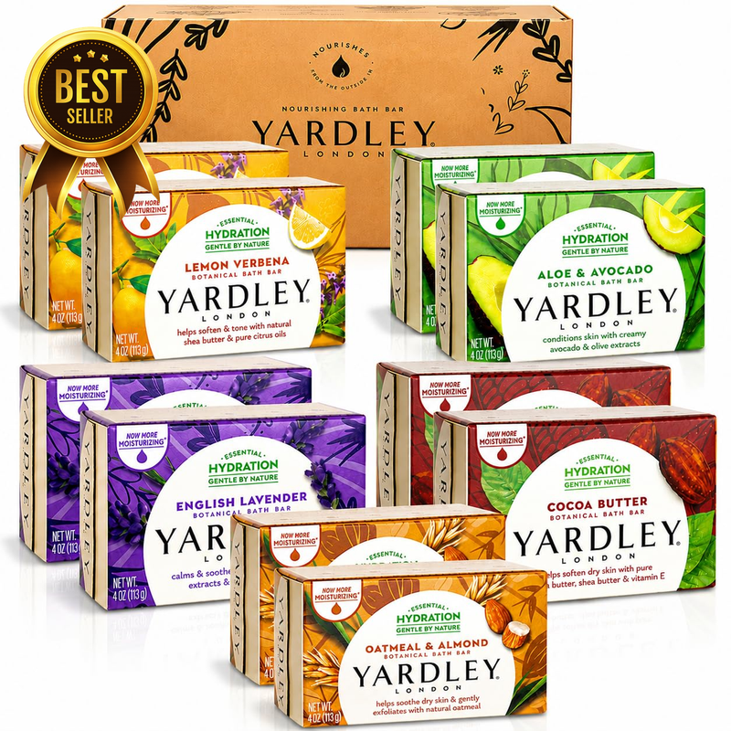10-Pack 4-Oz Assorted English Lavender Almond Aloe Soap Bar Bundle