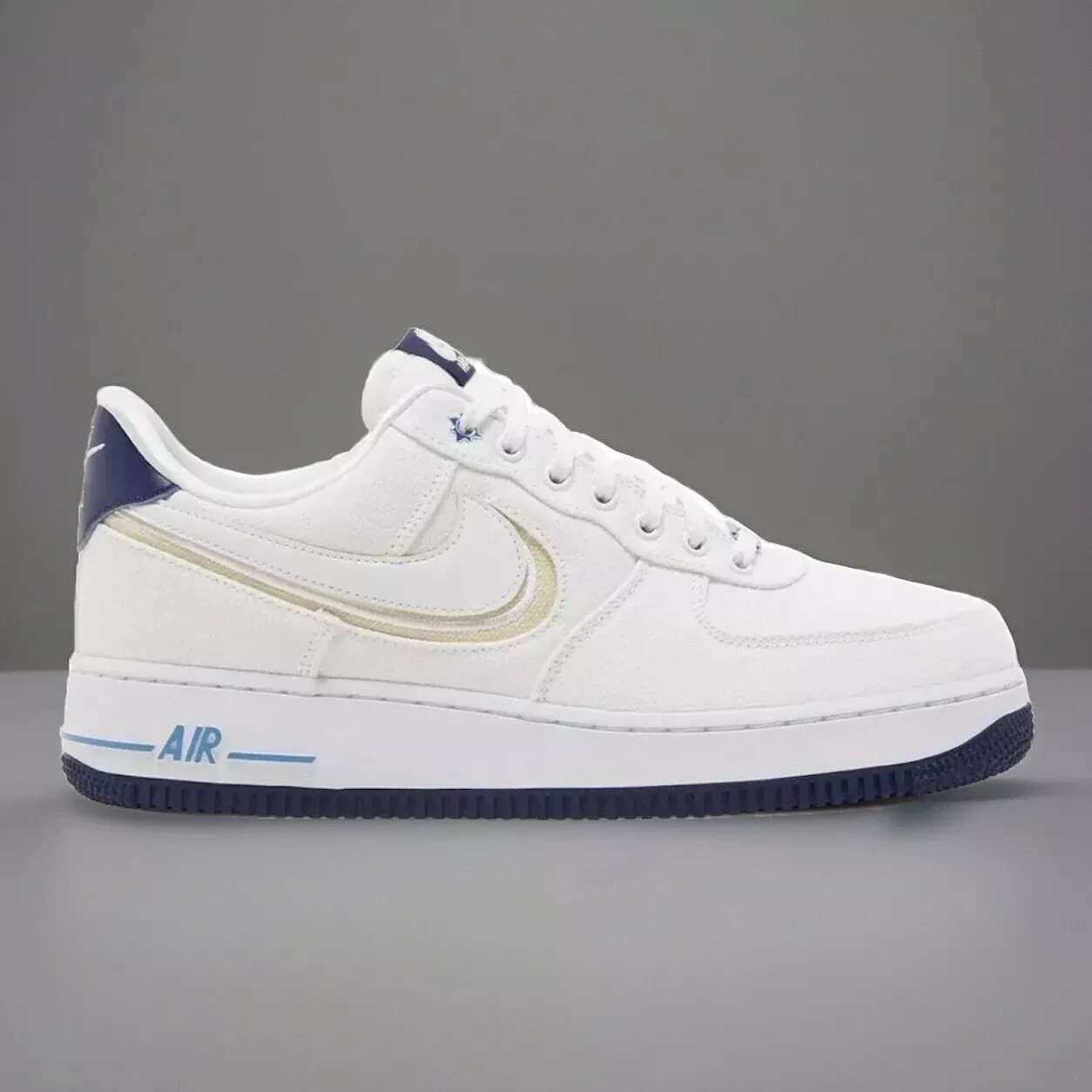 Nike Air Force 1 PRM Evo Moment #37 White Fossil Blue DB3541-100 Mens Size 8.5