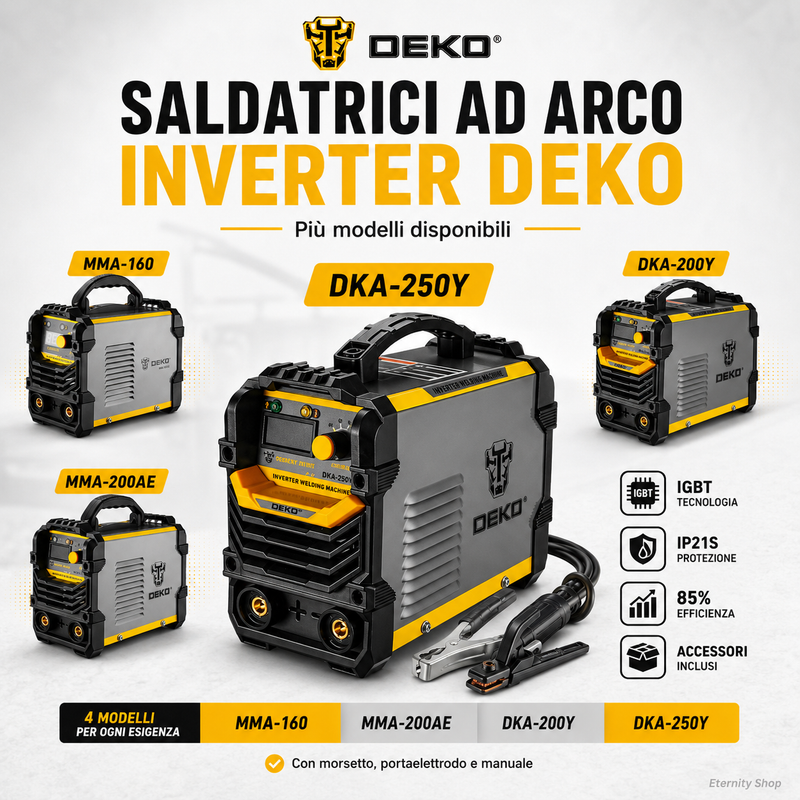 Saldatrice Inverter DEKO MMA Saldatore Inverter 200A Macchina per Saldare 220V