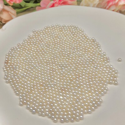 White 2-13mm Complete Round Freshwater Pearl Loose Bead Various Sizes
