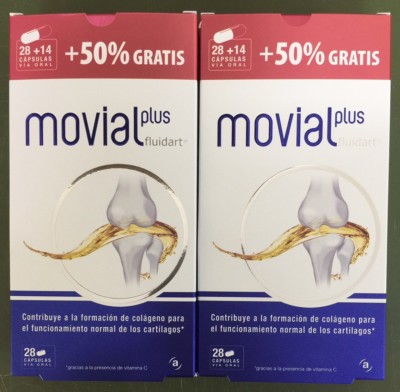 2 x MOVIAL PLUS 42 CAPSULES CAPSULAS synovial fluid  ACTAFARMA TOTAL 84 CAPS