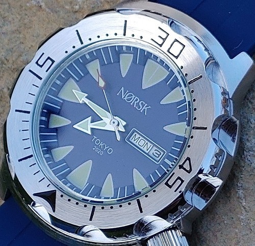 Sea Monster Watch, Norsk, Norway Tokyo Olympics Diver, Citizen quartz - Blue