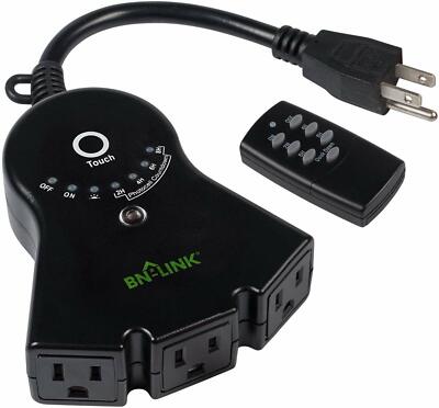 BN- LINK Outdoor Timer With Remote Photocell Light Sensor 2 4 6 8 hour Countdown
