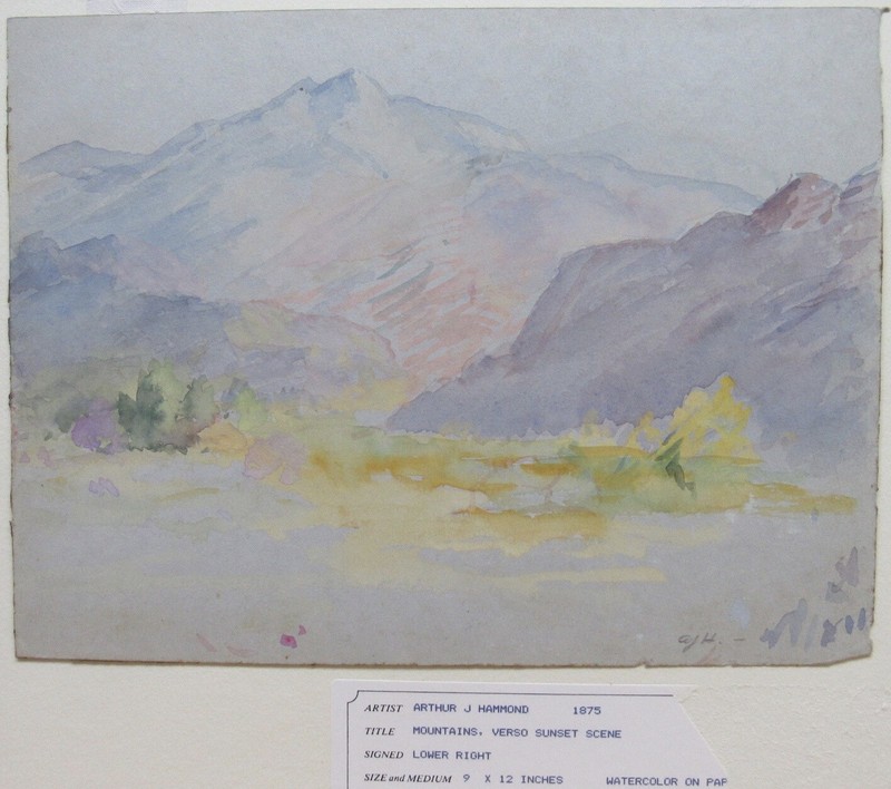 Arthur J. Hammond 1875-1947 MOUNTAIN SCENE SIGNED ORIGINAL WATERCOLOR