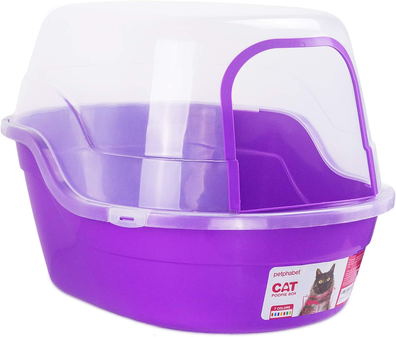 , Jumbo Hooded Cat Litter Box Holds Up To Two Small Cats Sim