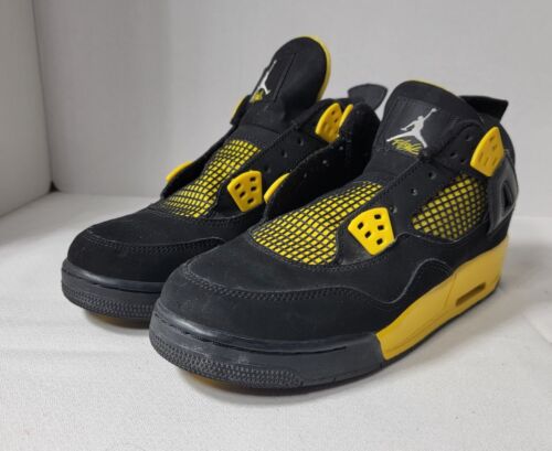 Nike Air Jordan 4 IV Thunder GS 408452 008 Size 6.5y Black Nike Air Jordan 4 IV Thunder GS 408452 008 Size 6.5y Black