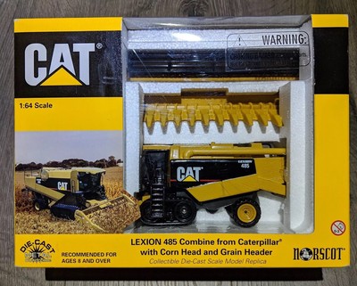 1/64 NORSCOT CATERPILLAR LEXION 485 COMBINE W/CORN GRAIN HEAD