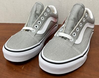 

Vans Old Skool Big Kids Silver/True White, Vans Old Skool