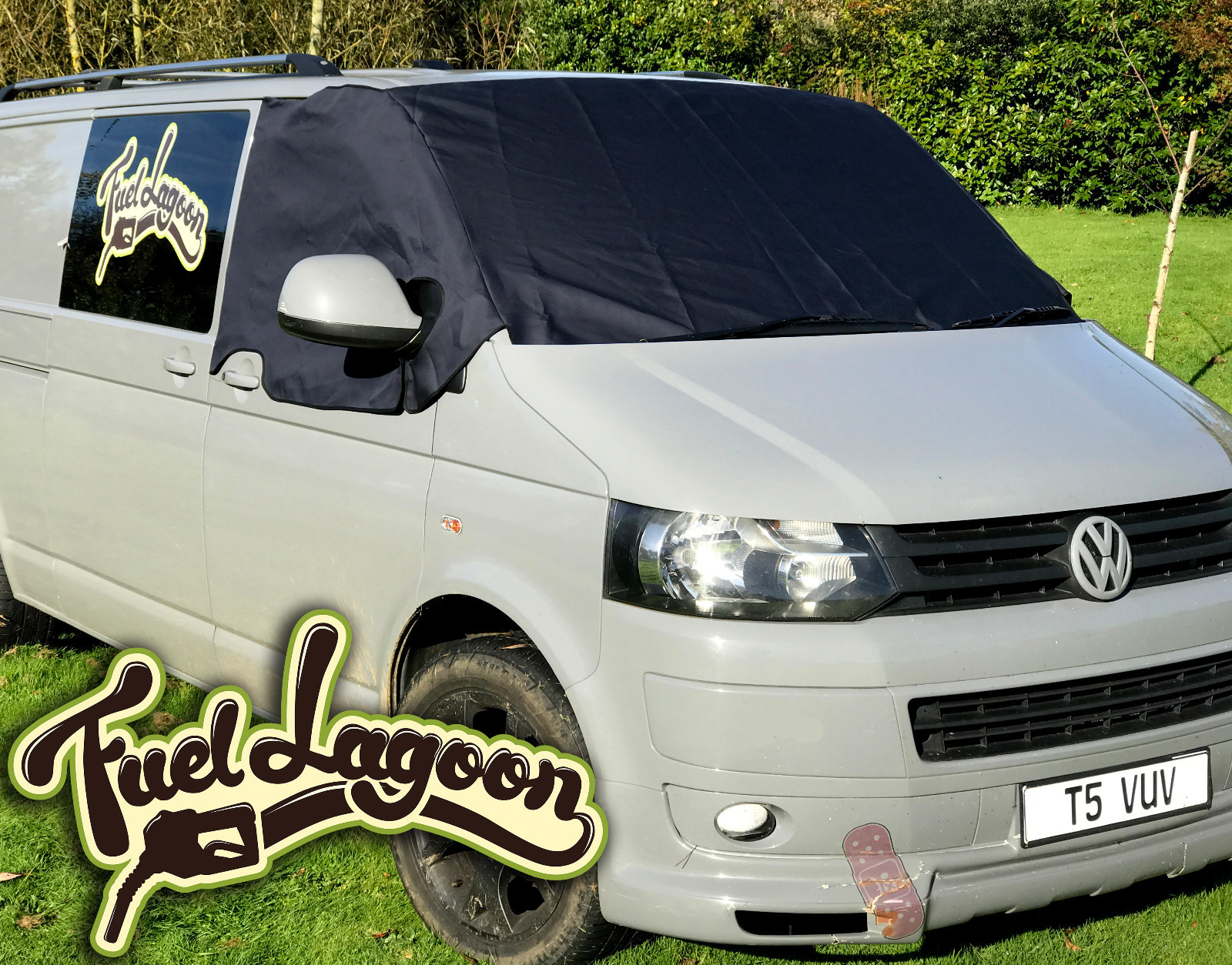 Deluxe VW Transporter T5 Window Front Screen Curtain Wrap Cover Winshield Navy