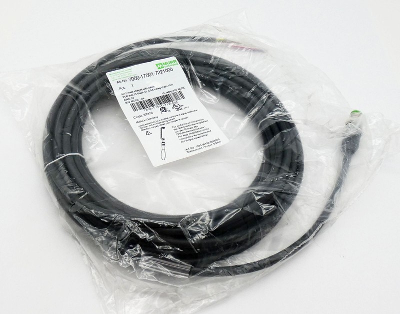 Murr Elektronik 7000-17001-7221000 Stecker Gerade M12 8-Polig 10m -Unused-