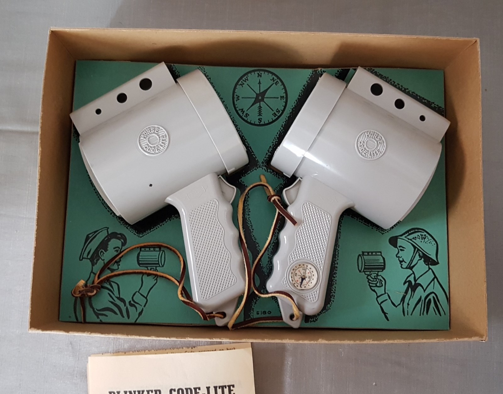 VINTAGE NAVY BLINKER CODE-LITE SET WITH COMPASS TESTED WORKING