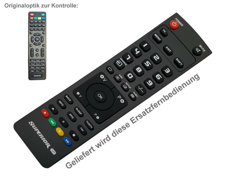 Ersatz Fernbedienung Passend FÃ¼R Telestar Digihd Tt 5 Ir / Tt 6 Ir / Tt 7 Ir