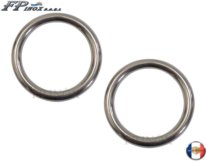 Anneaux Inox 316 Rond 10 X 50 Mm IntÃ©Rieur ( Lot De 2 ) Inox A4